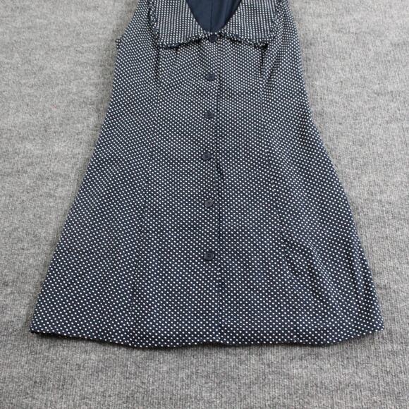 Caroline Constas Dress Women 6 Polka Dot Linen Blend Mini Lined Whimsical Playfu - Picture 6 of 13